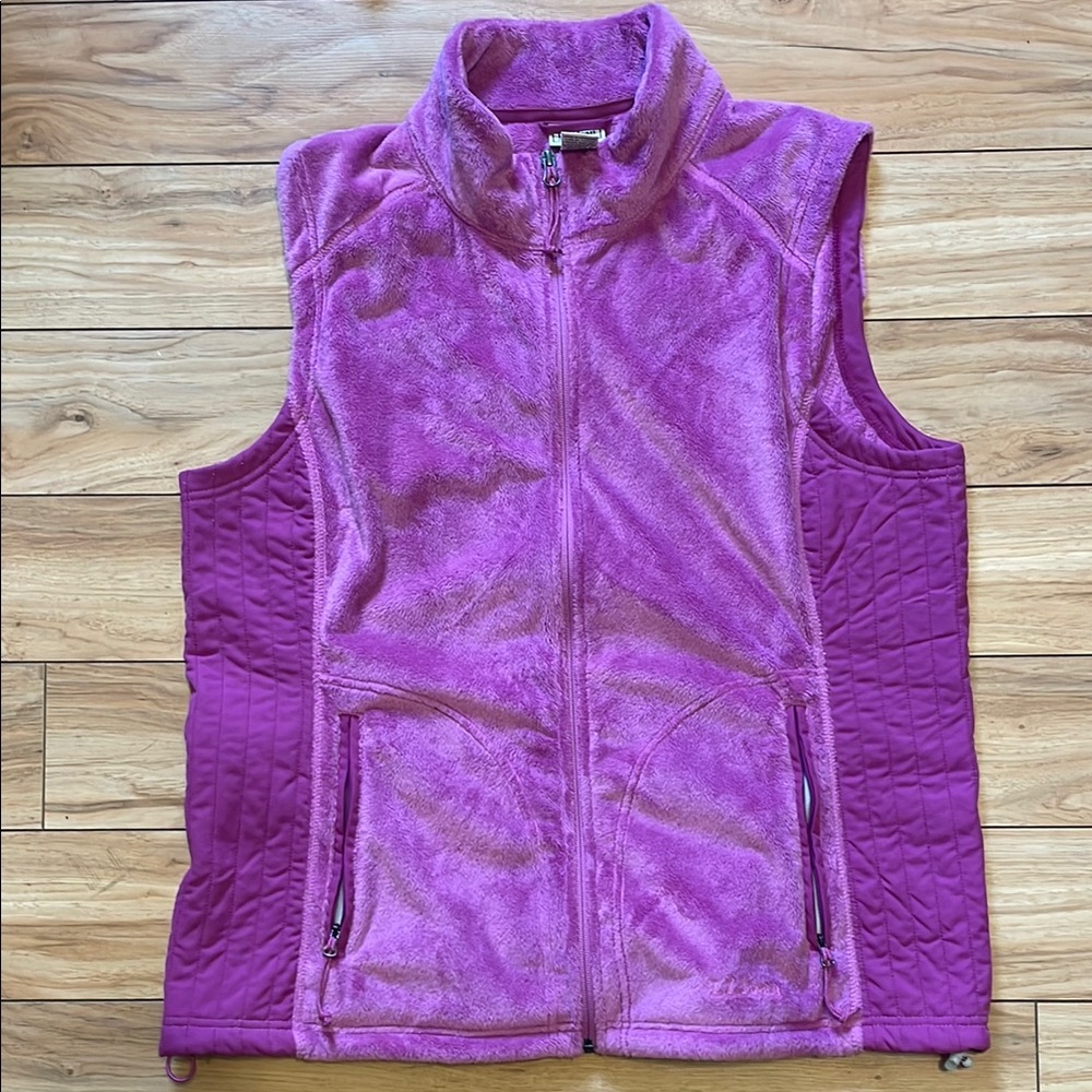 LL Bean Women's Purple Fleece Vest